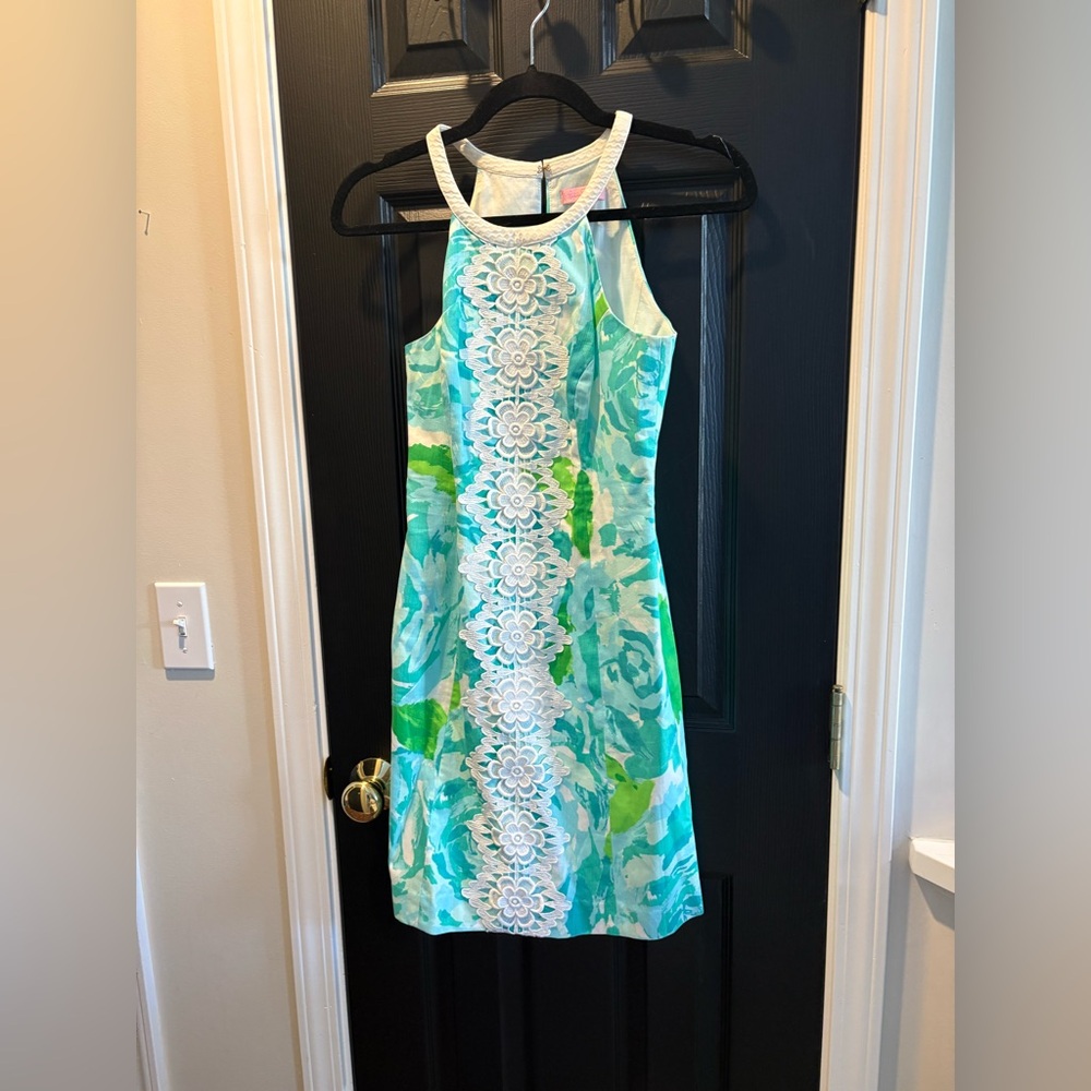Lilly Pulitzer Poolside Blue Pearl Shift Dress